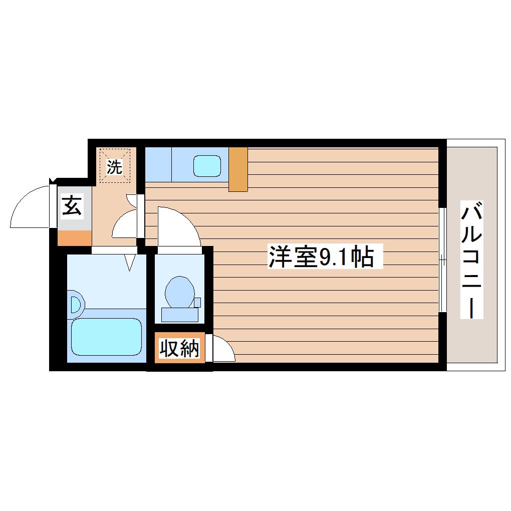 リエス長町南3丁目(ワンルーム/4階)の間取り写真