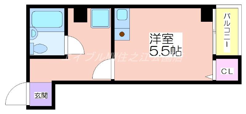 サニーハイツタカヨシ(ワンルーム/3階)の間取り写真