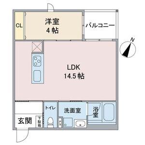 エテルナ山之手(1LDK/2階)の間取り写真