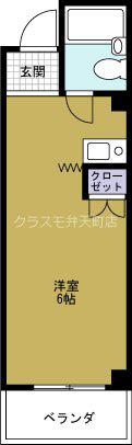 アルシャイン夕凪(ワンルーム/4階)の間取り写真