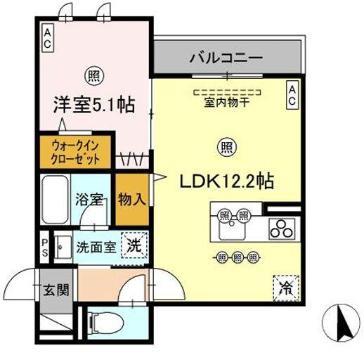 D-RESIDENCE川口3丁目E(1LDK/2階)の間取り写真
