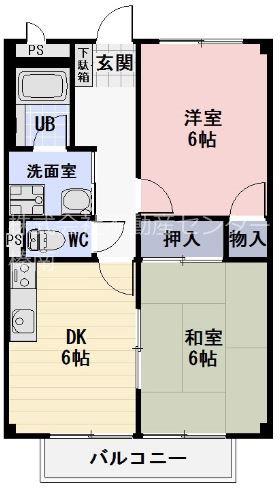 SURPLUSアムール(2DK/2階)の間取り写真