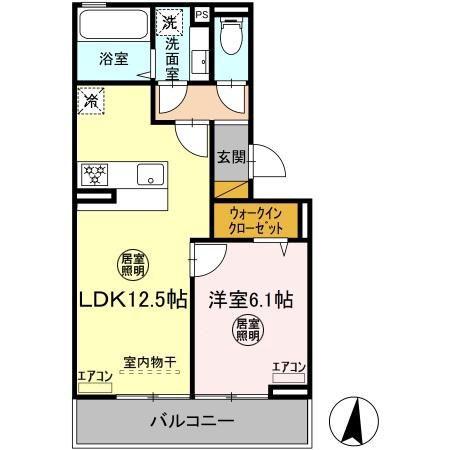 KOCHIA N・S S棟(1LDK/3階)の間取り写真