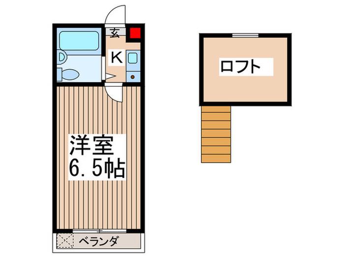 シティパレス緑町(1K/2階)の間取り写真