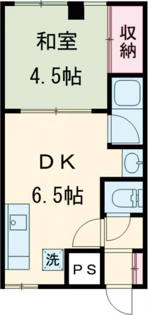 マンション永興(1DK/2階)の間取り写真