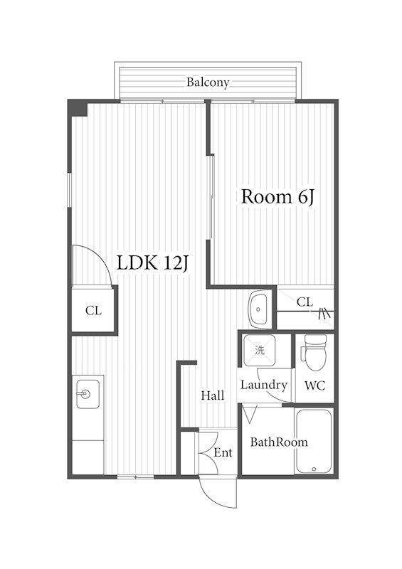 FLAT 6(2DK/1階)の間取り写真
