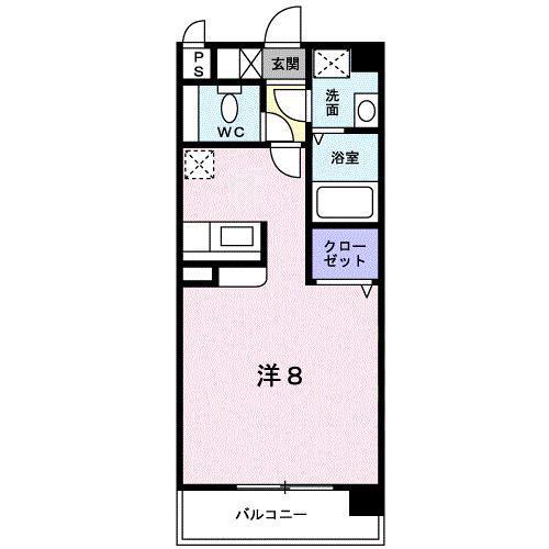 GRACE下郡(ワンルーム/3階)の間取り写真
