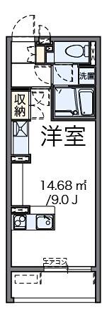 ボナール(ワンルーム/2階)の間取り写真
