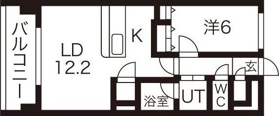 アビタシオンみなみ(1LDK/2階)の間取り写真