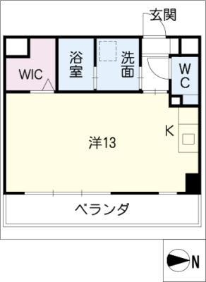 メゾンドアミ(ワンルーム/1階)の間取り写真