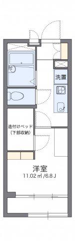 レオパレス中央II(1K/1階)の間取り写真