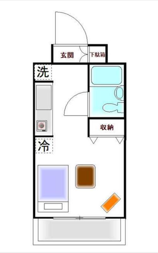 関内フレックスビル(ワンルーム/5階)の間取り写真