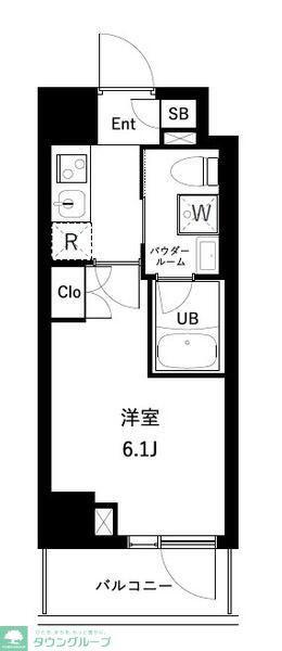 アーバンパーク西船橋(1K/2階)の間取り写真
