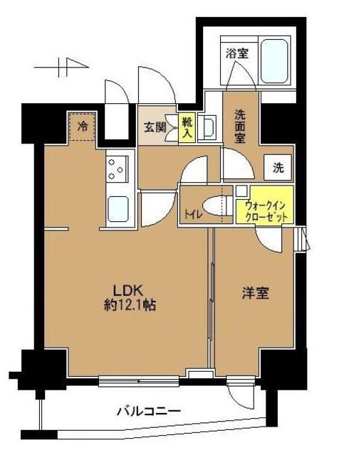 ソルフィエスタ新御徒町(1LDK/6階)の間取り写真