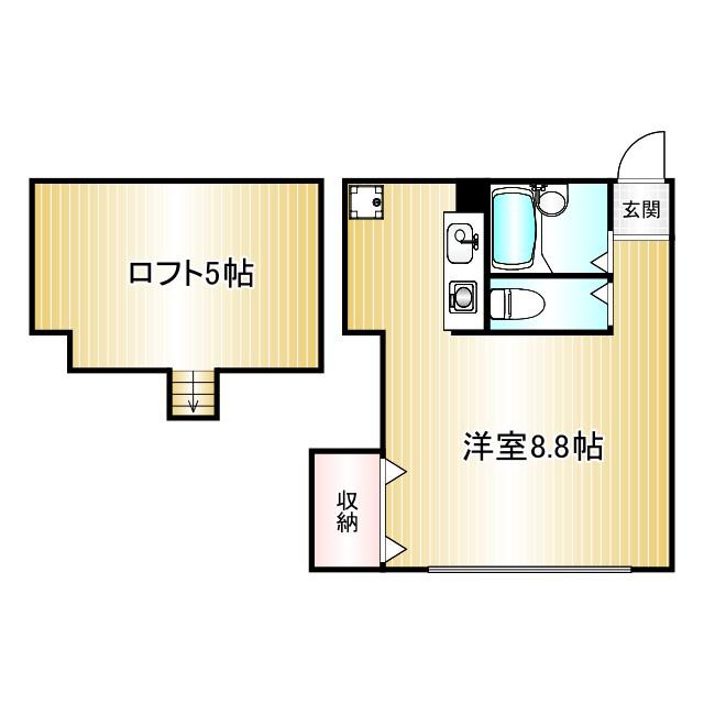 ストレッチ西落合(ワンルーム/3階)の間取り写真