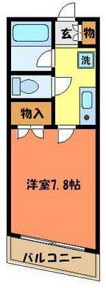 S-FORT八王子(1K/3階)の間取り写真