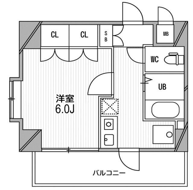 スペーシア高円寺II(1K/3階)の間取り写真