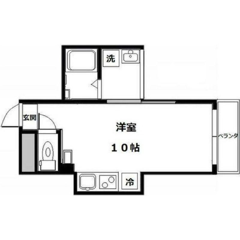ロイヤルメゾンMINAMISENBA(ワンルーム/9階)の間取り写真