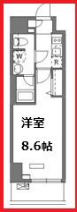 ソラステージ金町(1K/3階)の間取り写真