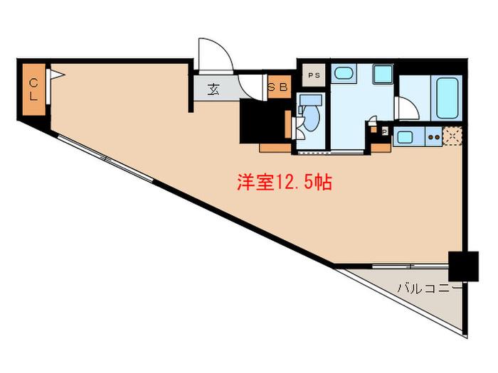 スタイリオ元住吉II(ワンルーム/3階)の間取り写真