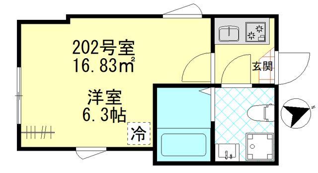 グランツ堀切(1K/2階)の間取り写真
