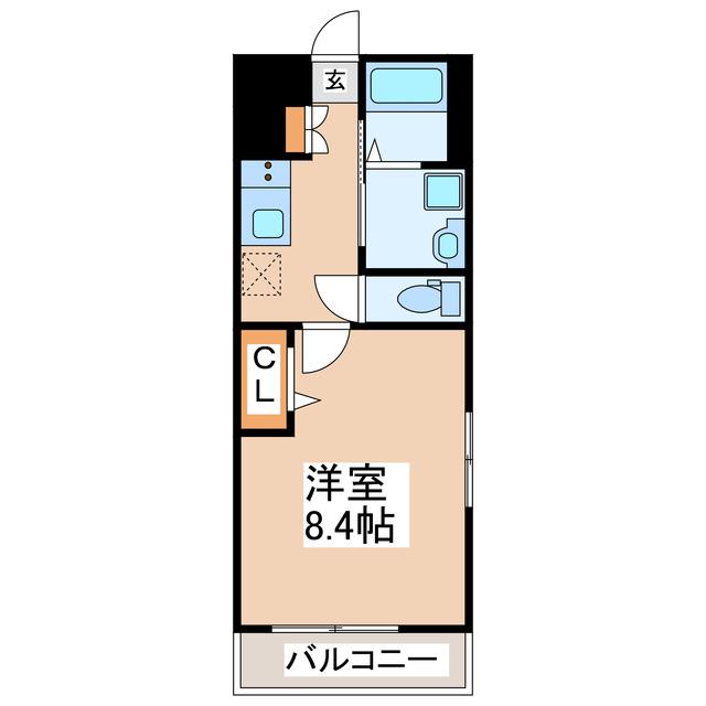 アジュール(1K/2階)の間取り写真