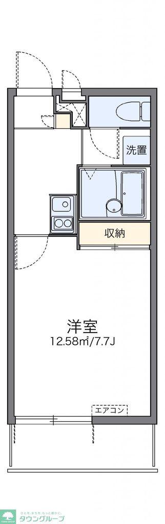 レオパレス忠(1K/2階)の間取り写真