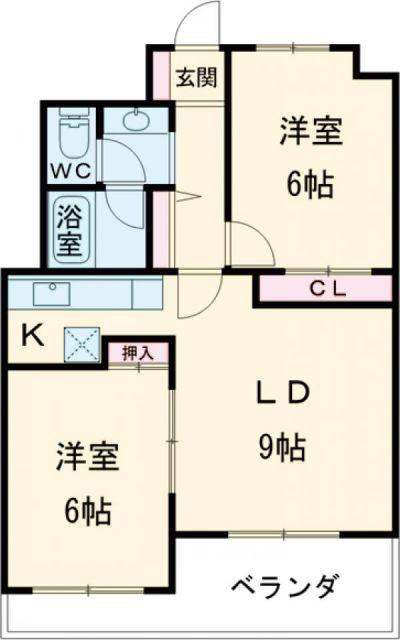 ジェイステージ苫小牧II(2LDK/5階)の間取り写真