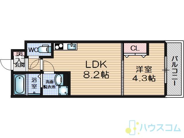 フォレ下穂積2丁目(1LDK/2階)の間取り写真