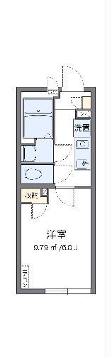 ヴィアロ高砂レジデンス(1K/2階)の間取り写真