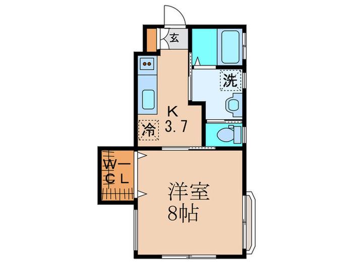 POLARISKOMAZAWA(1K/1階)の間取り写真