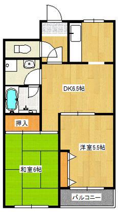 マルメゾン(2DK/4階)の間取り写真