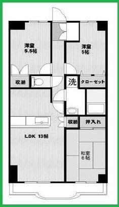 GS向ヶ丘(3LDK/4階)の間取り写真