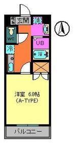 トレセリア暁町(1K/1階)の間取り写真