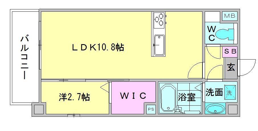 LELION KAWAKAMI(1LDK/7階)の間取り写真