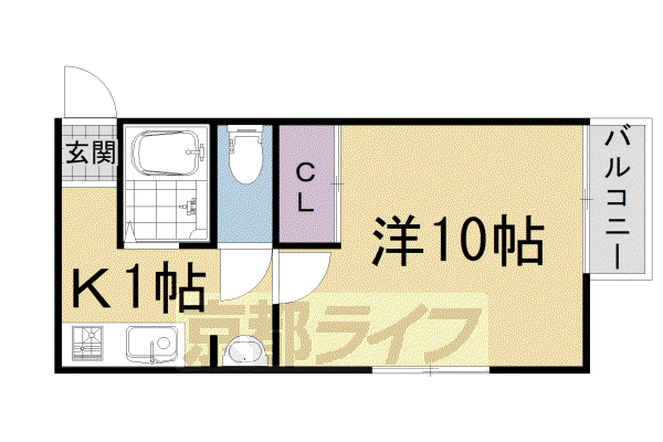 セントーサ(1K/3階)の間取り写真