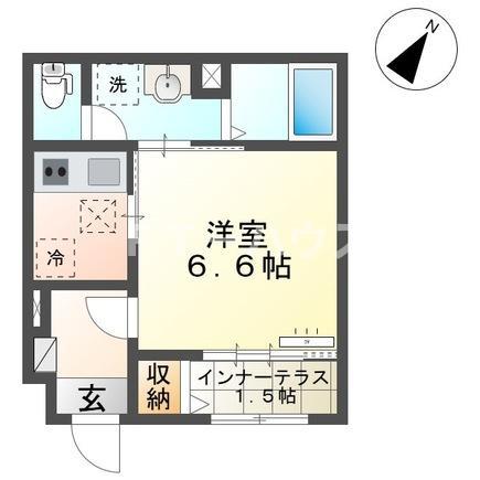 ハイムフェリクス(1K/1階)の間取り写真