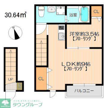 シーロ大森台(1LDK/2階)の間取り写真