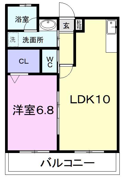 すずの杜(1LDK/1階)の間取り写真