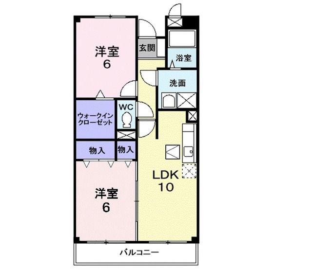コスタ・あおやぎ(2LDK/1階)の間取り写真