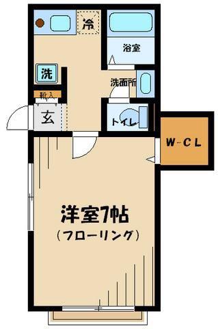 CASA BIANCA(1K/2階)の間取り写真