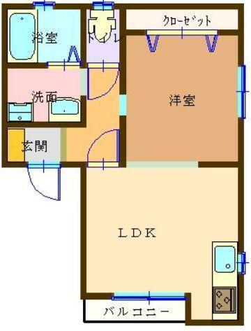 KS RAFFINE(1LDK/2階)の間取り写真