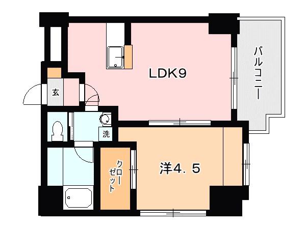 さくらヒルズ樋之口壱番館(1LDK/7階)の間取り写真