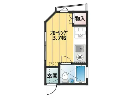 アナトレー・セント目白(ワンルーム/3階)の間取り写真