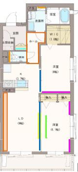 トップステージ谷塚(2LDK/1階)の間取り写真