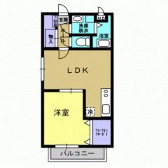 クラルテHASHIDA(1LDK/3階)の間取り写真