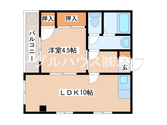 IT鳥栖ビル(1LDK/6階)の間取り写真