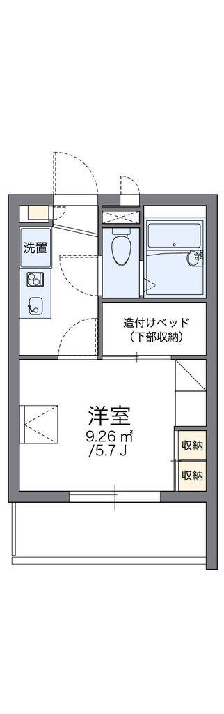 レオパレスN.O.C(1K/1階)の間取り写真