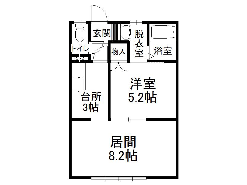 コーポかわしま(1DK/1階)の間取り写真