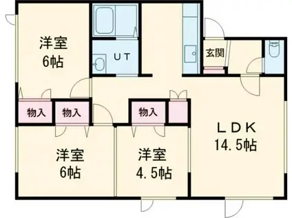 KTハイム(3LDK/2階)の間取り写真
